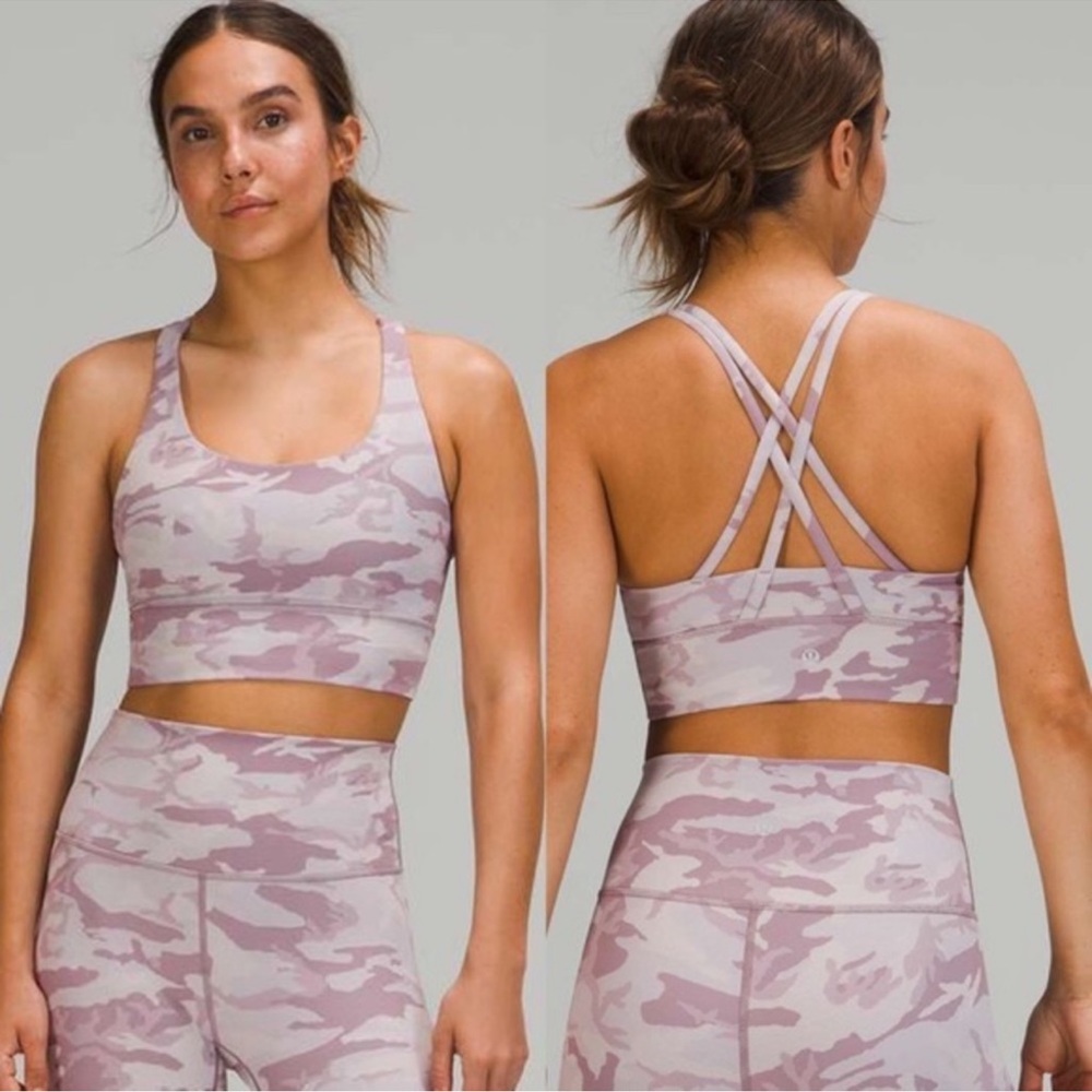 Lululemon Energy Bra Long Line Ribbed *Medium Support, B–D Cup SIZE 12